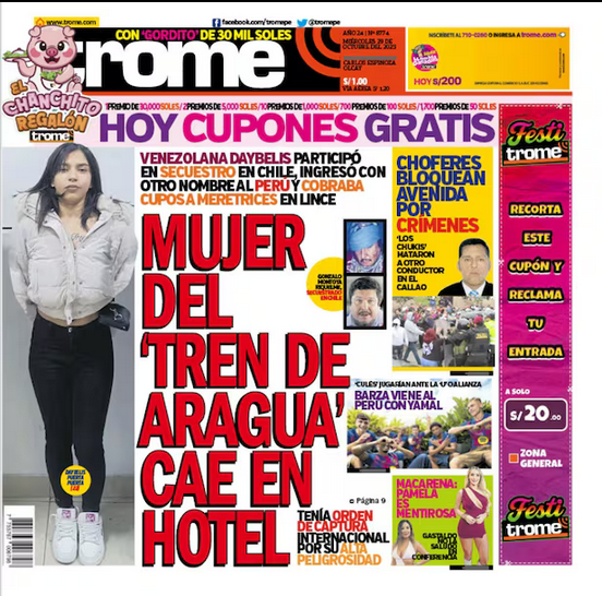 Mujer del tren de Aragua